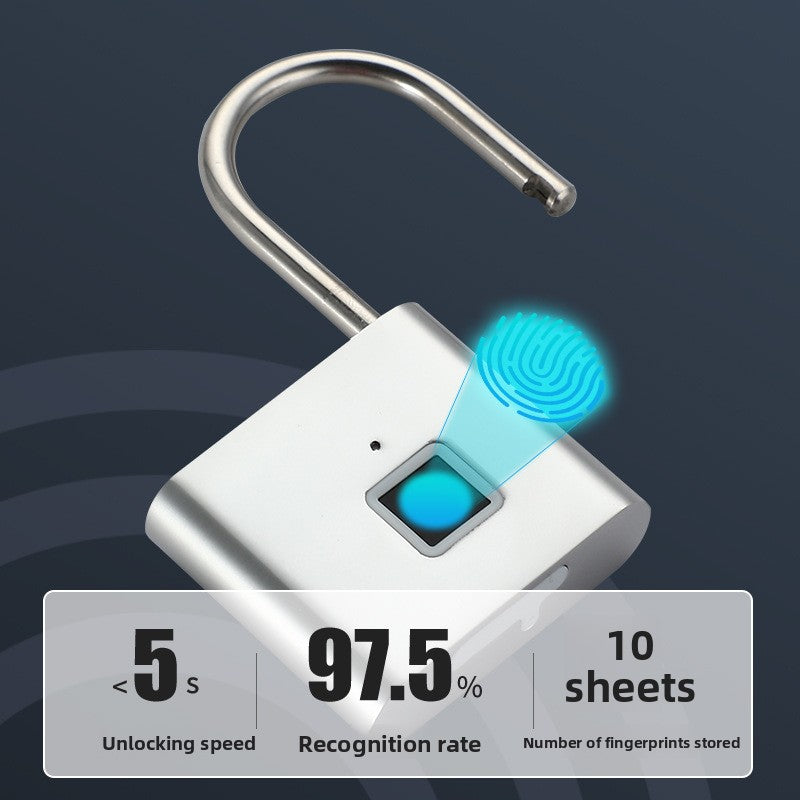 Smart Fingerprint Padlock Stainless Steel Digital Lock