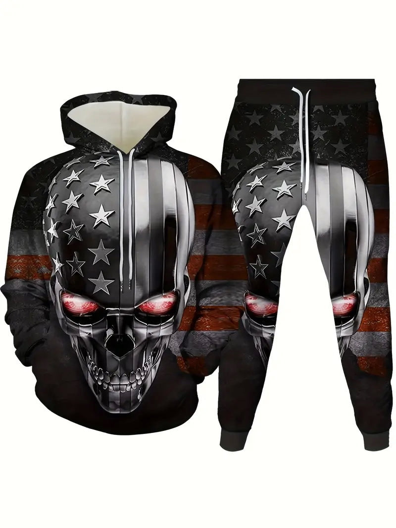 Casual Men's Hooded Sweatshuit