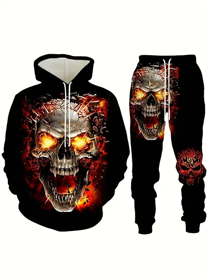 Casual Men's Hooded Sweatshuit