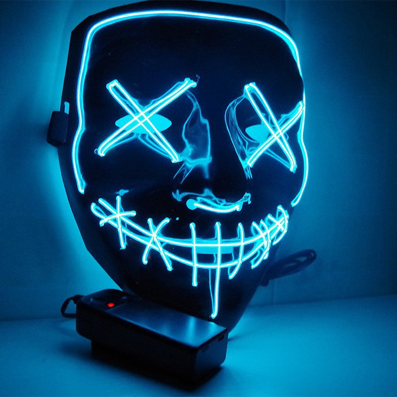 LED Glow V-Shaped Halloween Mask