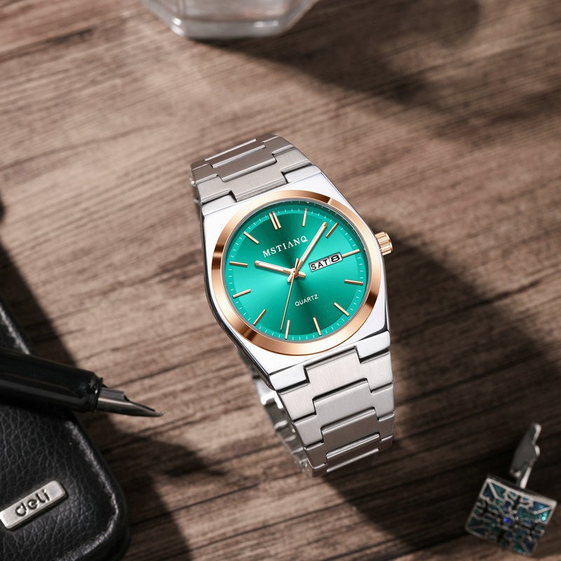 Men's steel bracelet watch