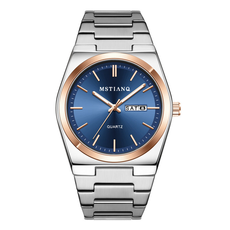 Men's steel bracelet watch