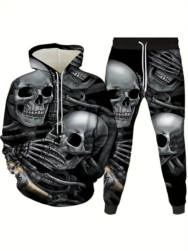 Casual Men's Hooded Sweatshuit