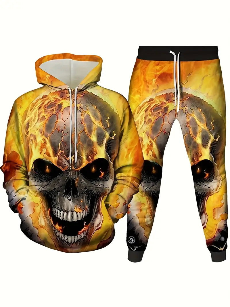 Casual Men's Hooded Sweatshuit