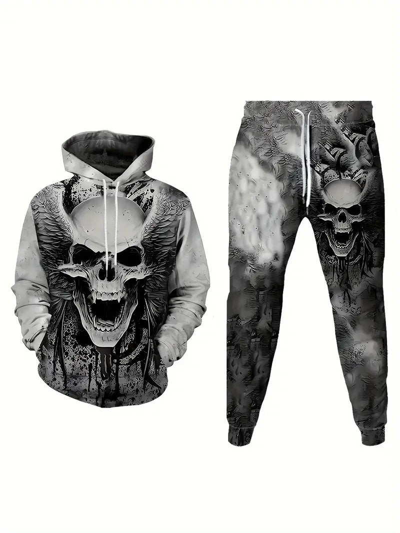 Casual Men's Hooded Sweatshuit