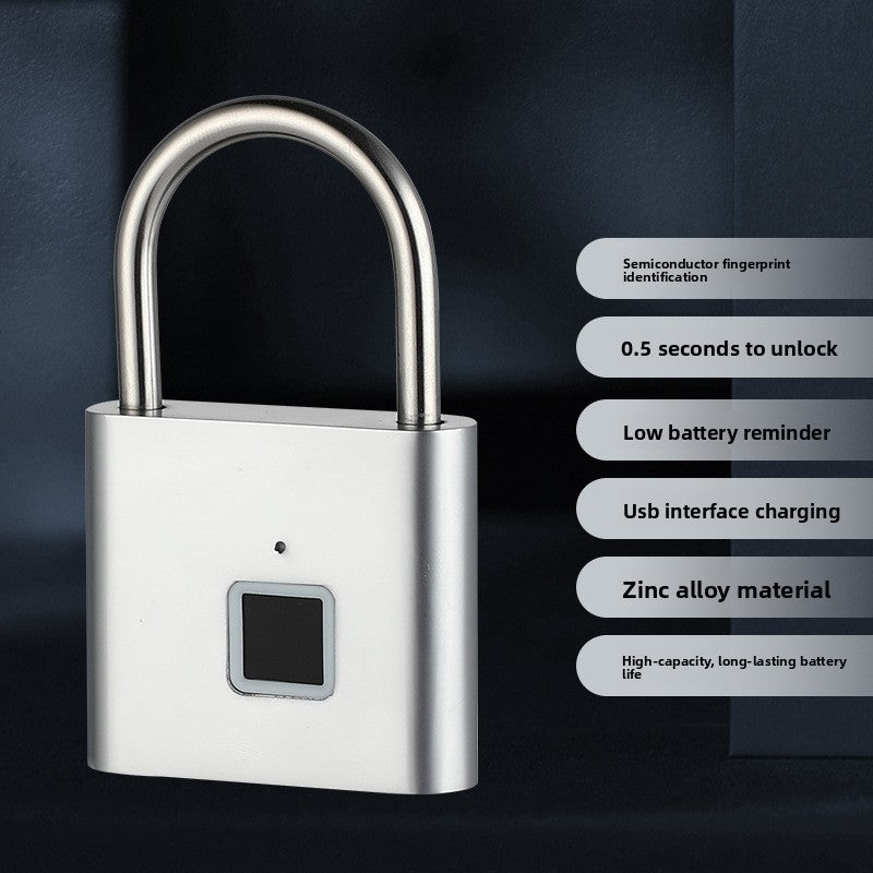 Smart Fingerprint Padlock Stainless Steel Digital Lock