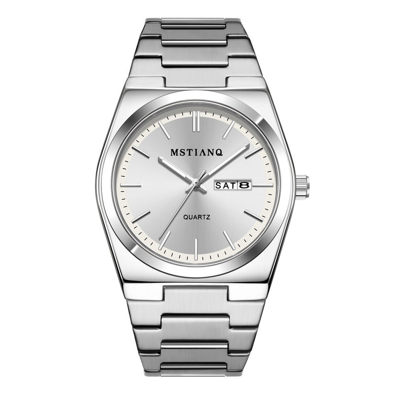Men's steel bracelet watch