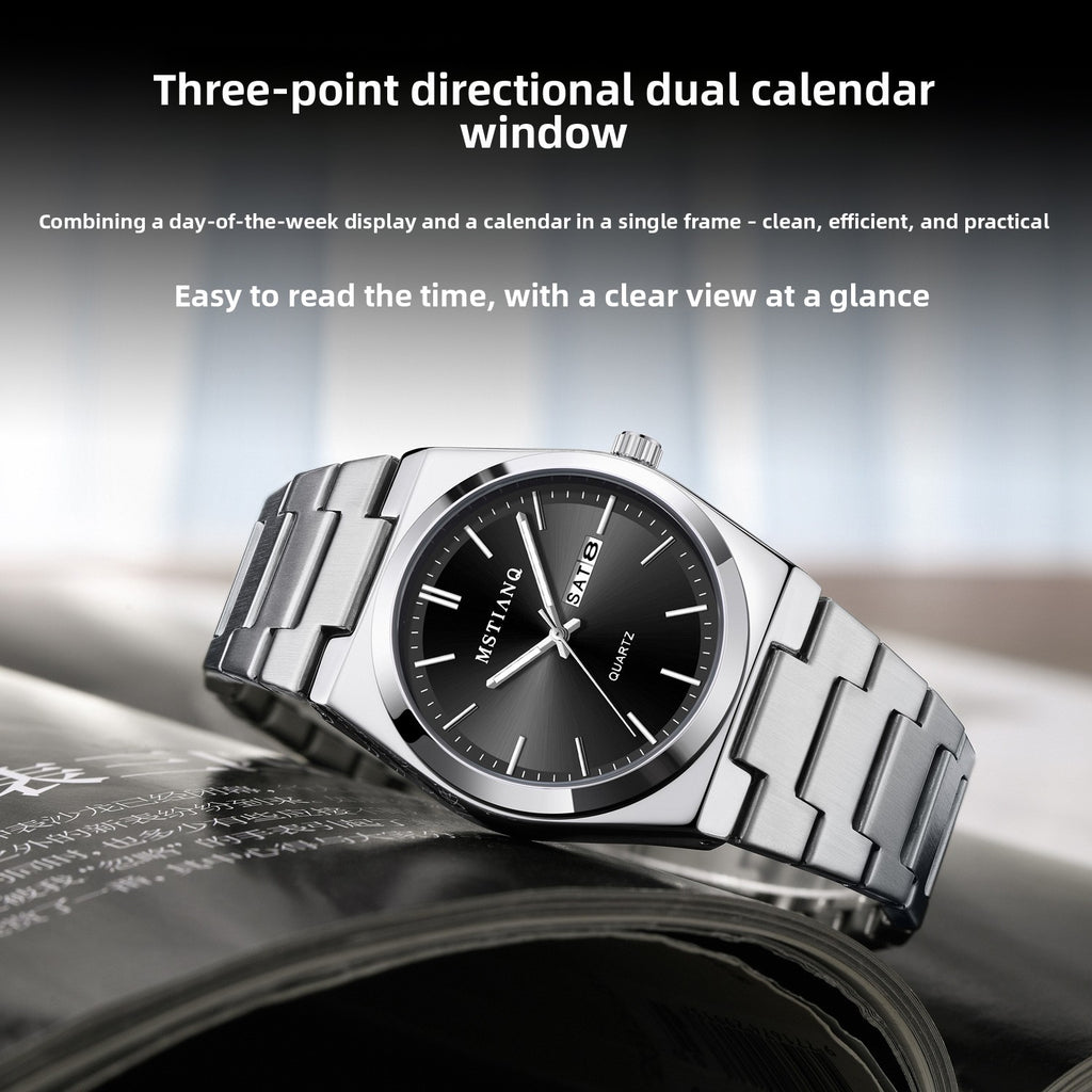 Men's steel bracelet watch