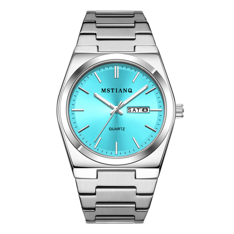 Men's steel bracelet watch