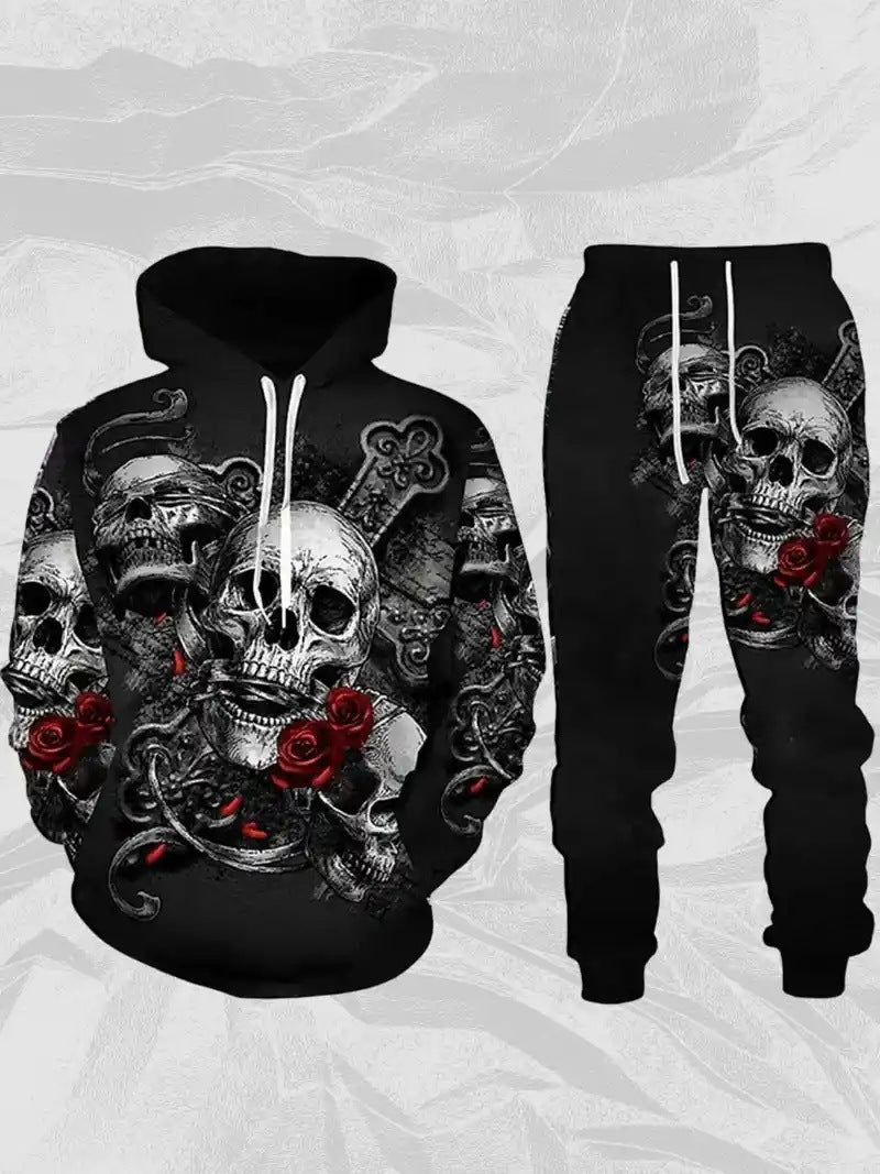 Casual Men's Hooded Sweatshuit